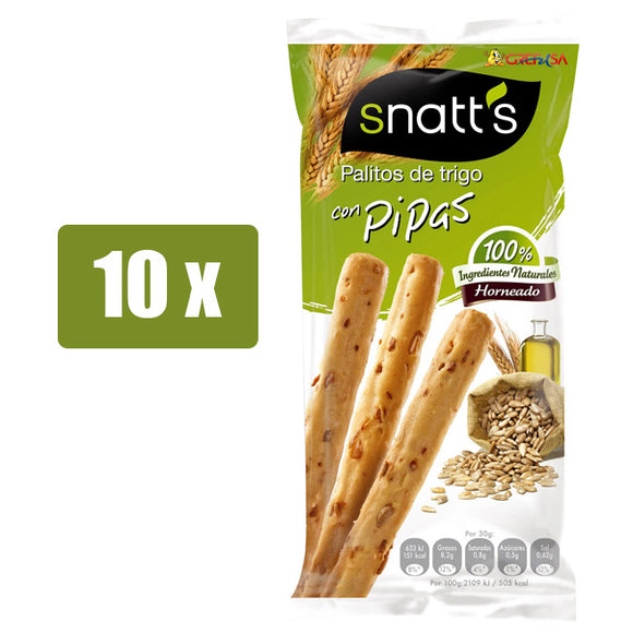 SNATT'S 10 x Palitos de trigo con pipas 62g