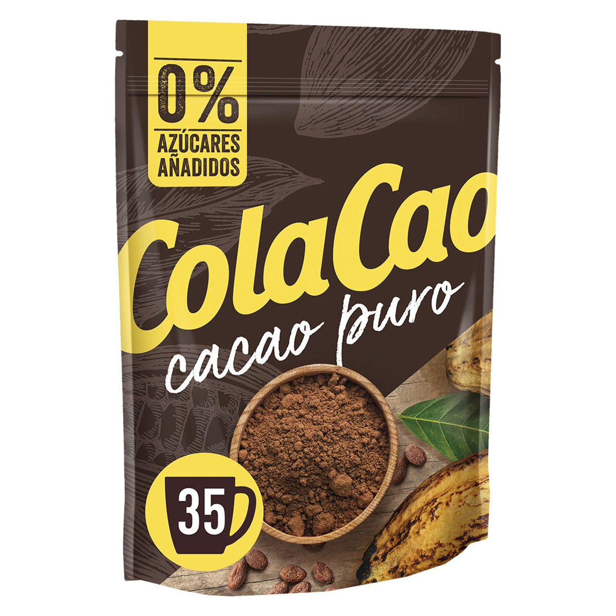 COLACAO Cacao en polvo puro, natural, sin azúcares añadidos 250g