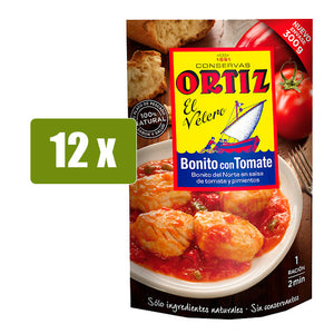 ORTIZ 12 x Bonito en salsa de tomate y pimientos 300g