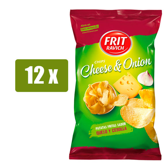 FRIT RAVICH 12 x Patatas fritas Queso Cebolla 125g