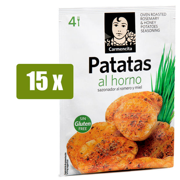 CARMENCITA 15 x Sazonador patatas al horno al romero y miel 25g