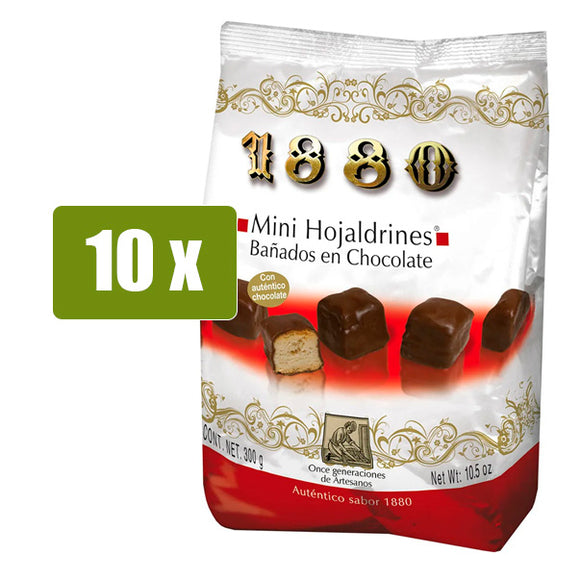 1880 10 x Mini hojaldrines bañados en chocolate 300g