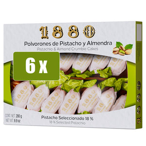 1880 6x Polvorones de Pistacho y Almendra 280g