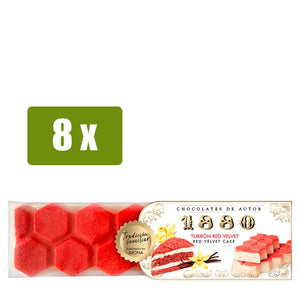 1880 8x Turrón Red Velvet Calidad Suprema 200g