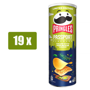 PRINGLES 19 x PASSPORT Focaccia 165g