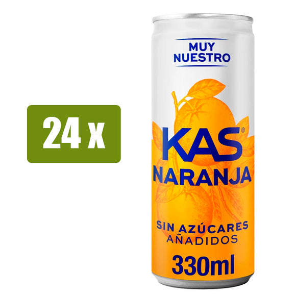 KAS 24 x Naranja Sin azúcares añadidos 33cl