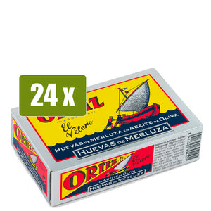 ORTIZ 24 x Huevas de merluza en aceite de oliva 112g
