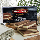 DELAVIUDA Turrón Tres Chocolates 200g