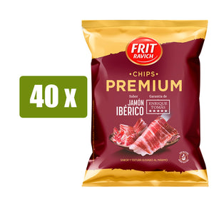 FRIT RAVICH Premium 40 x Patatas fritas sabor jamón Ibérico 36g