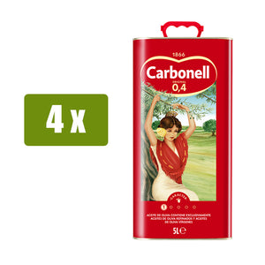 CARBONELL 4x Aceite de oliva suave 0,4º 5L