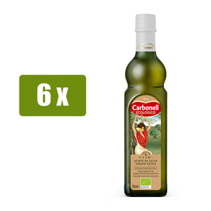 CARBONELL 6 x Aceite de oliva virgen extra ecológico 750ml