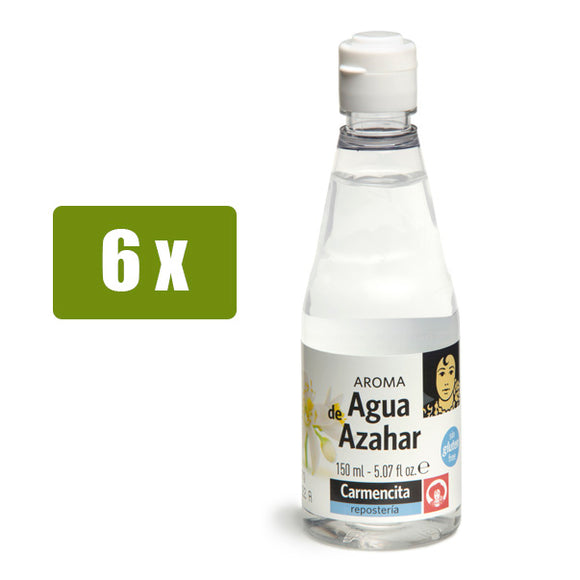 CARMENCITA 6 x Aroma de agua de azahar 150ml