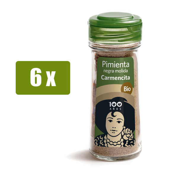 CARMENCITA 6 x Pimienta negra molida bio 55g