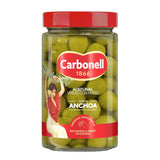 CARBONELL Aceitunas verdes manzanilla sabor anchoa 400g