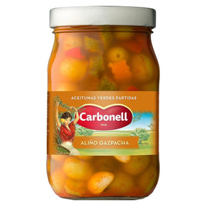 CARBONELL Aceitunas aliñadas estilo gazpacha 450g