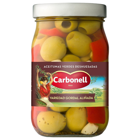 CARBONELL aceitunas verdes deshuesadas gordal 350g