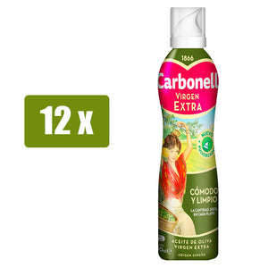 CARBONELL 12 x Aceite de oliva virgen extra spray 200 ml