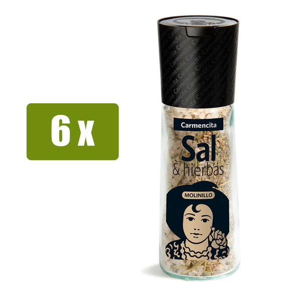 CARMENCITA 6 x Sal marina con hierbas 89g