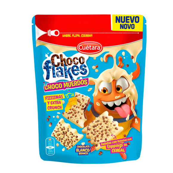 CUÉTARA Chocoflakes Choco Muerdos Blancos 100g
