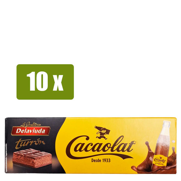 DELAVIUDA 10x Turrón Cacaolat 140g