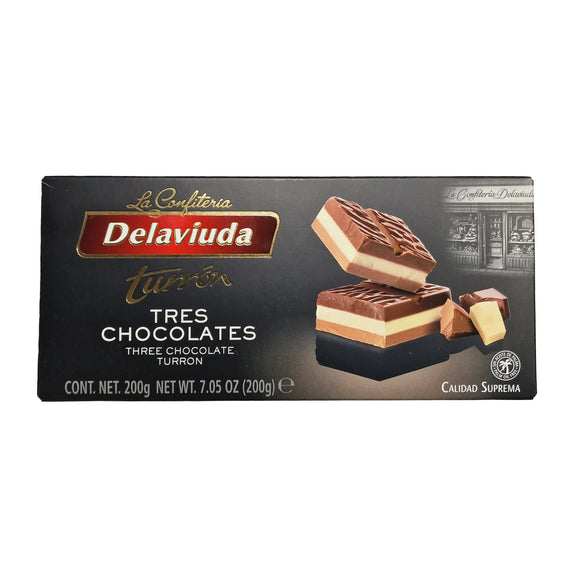 DELAVIUDA Turrón Tres Chocolates 200g