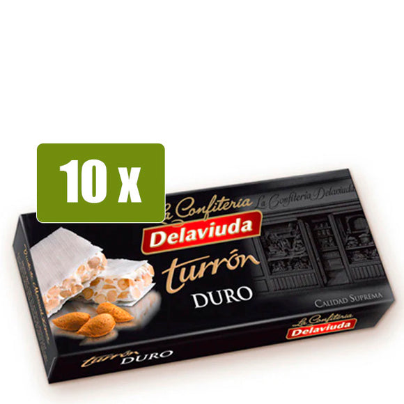 DELAVIUDA 10x Turrón Duro 250g