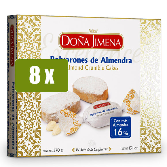 DOÑA JIMENA 8x Polvorón de Almendra Excellence 370g