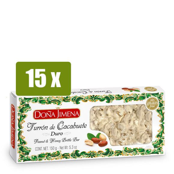 DOÑA JIMENA 15x Turrón de Cacahuete 150g