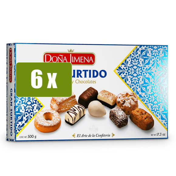 DOÑA JIMENA 6x Gran Surtido de Especialidades y Chocolates 500g