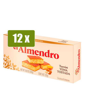 EL ALMENDRO 12x Turrón Yema Tostada 250g