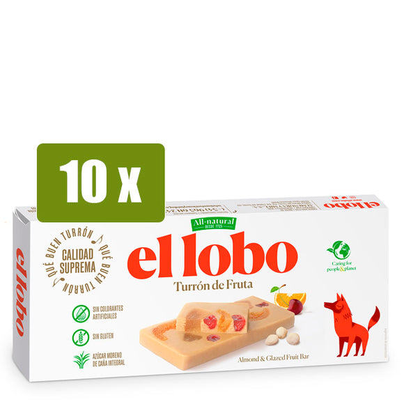 EL LOBO 10x Turrón Fruta 200g