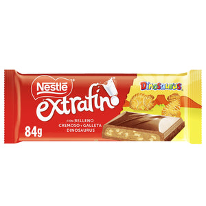 NESTLÉ Extrafino chocolate con leche y galleta Dinosaurus 84g