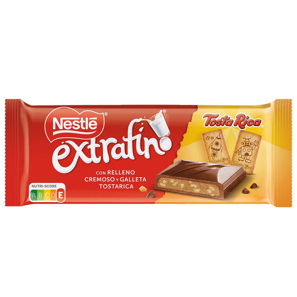 NESTLÉ Extrafino chocolate relleno de galletas Tosta Rica 84
