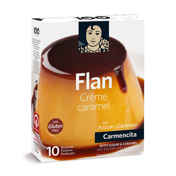 CARMENCITA Flan con azúcar y caramelo 10 raciones