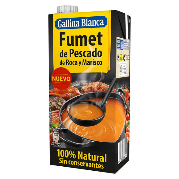 GALLINA BLANCA Fumet de pescado de roca y marisco 1L