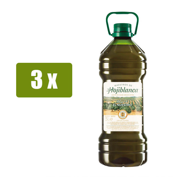 MAESTROS DE HOJIBLANCA El Nuestro aceite de oliva virgen extra 3 x 3L