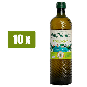 MAESTROS DE HOJIBLANCA 10 x Aceite de oliva virgen extra ecológico 750ml