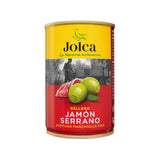 JOLCA Aceitunas verdes manzanilla rellenas de jamón serrano 130g