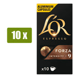 L'OR Espresso Forza 9 - 10 cápsulas - Nespresso