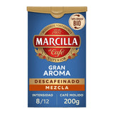 MARCILLA GRAN AROMA café descafeinado molido mezcla 200g