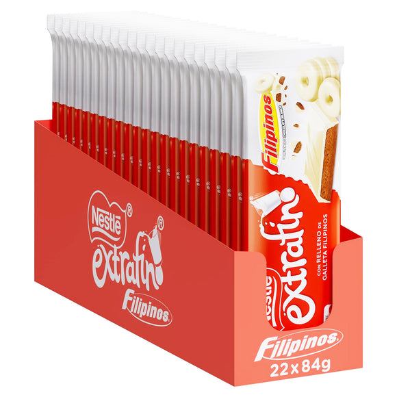 NESTLÉ 22 x Extrafino chocolate con leche y galleta Filipinos 84g