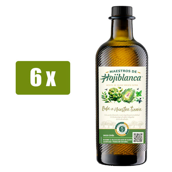 MAESTROS DE HOJIBLANCA 6 x ODA al alcachofa, Aceite de oliva virgen extra 500ml