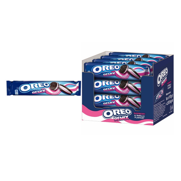 OREO 16 x Remix rellenas de crema vainilla y frambuesa 157g