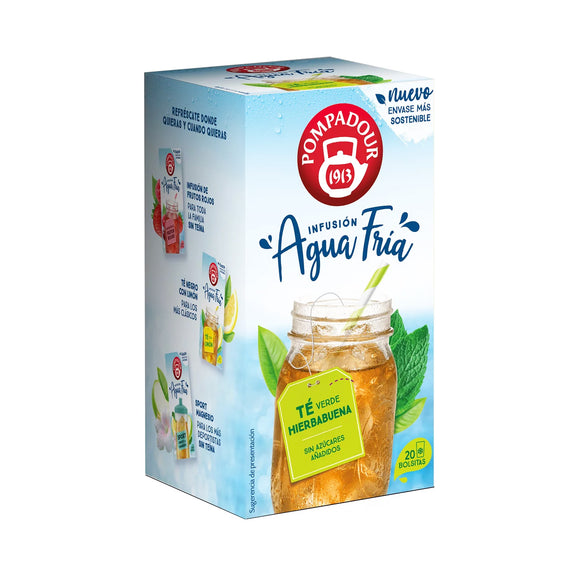 POMPADOUR Té verde con hierbabuena Agua Fría 20 uds