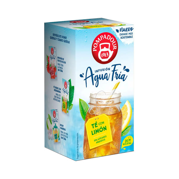 POMPADOUR Infusión de té negro con limón Agua Fría 20 uds
