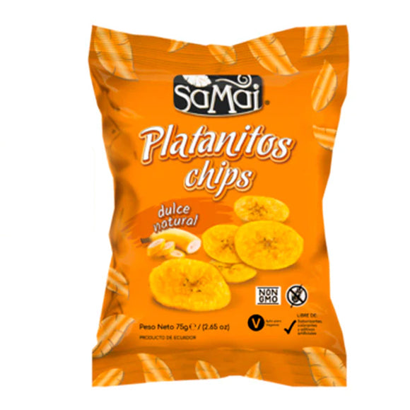 SAMAI Platanitos Chips Dulce Natural 75g