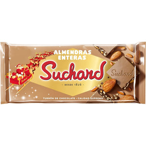 SUCHARD Turrón de chocolate con almendras enteras 230g