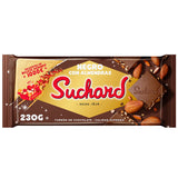 SUCHARD Turrónde chocolate negro con almendras 230g