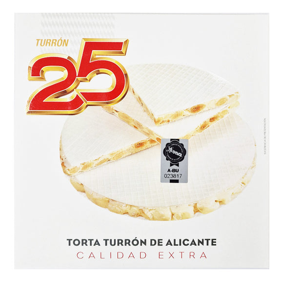 TURRÓN25 Torta Turrón de Alicante Extra 150g