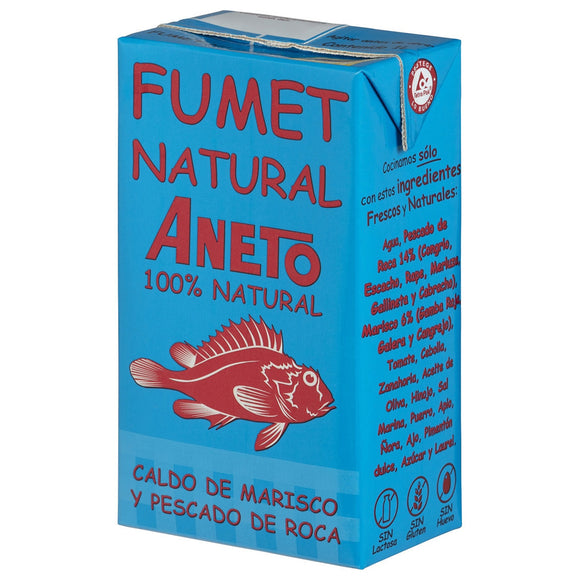 ANETO Fumet (caldo) de marisco y pescado de roca 100% natural 1L